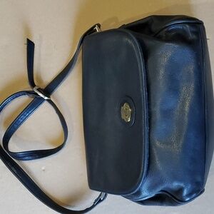 Etienne Aigner Vintage navy leather shoulder handbag 4 compartments